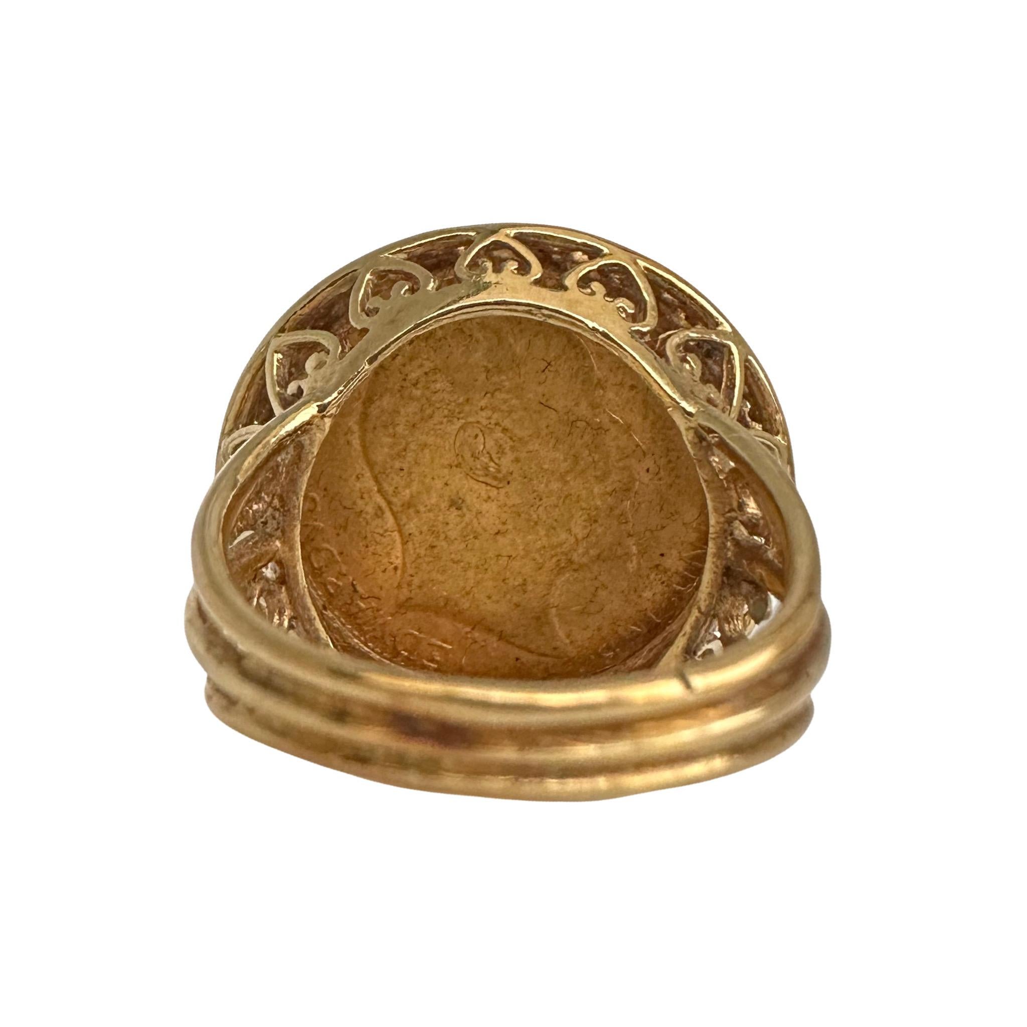 queen victoria gold sovereign ring