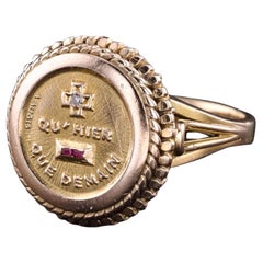 Anillo Vintage Qu'hier Que Demain de Oro de 18k