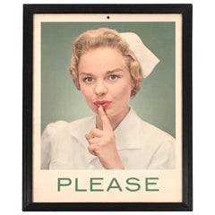 Vintage Quiet Please Nurse Sign