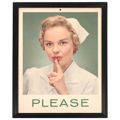 Retro Quiet Please Nurse Sign