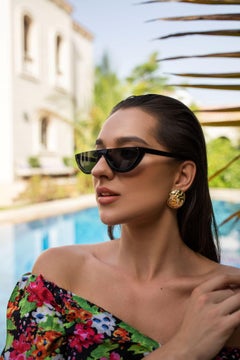 Vintage Quilted Button Chanel Earrings