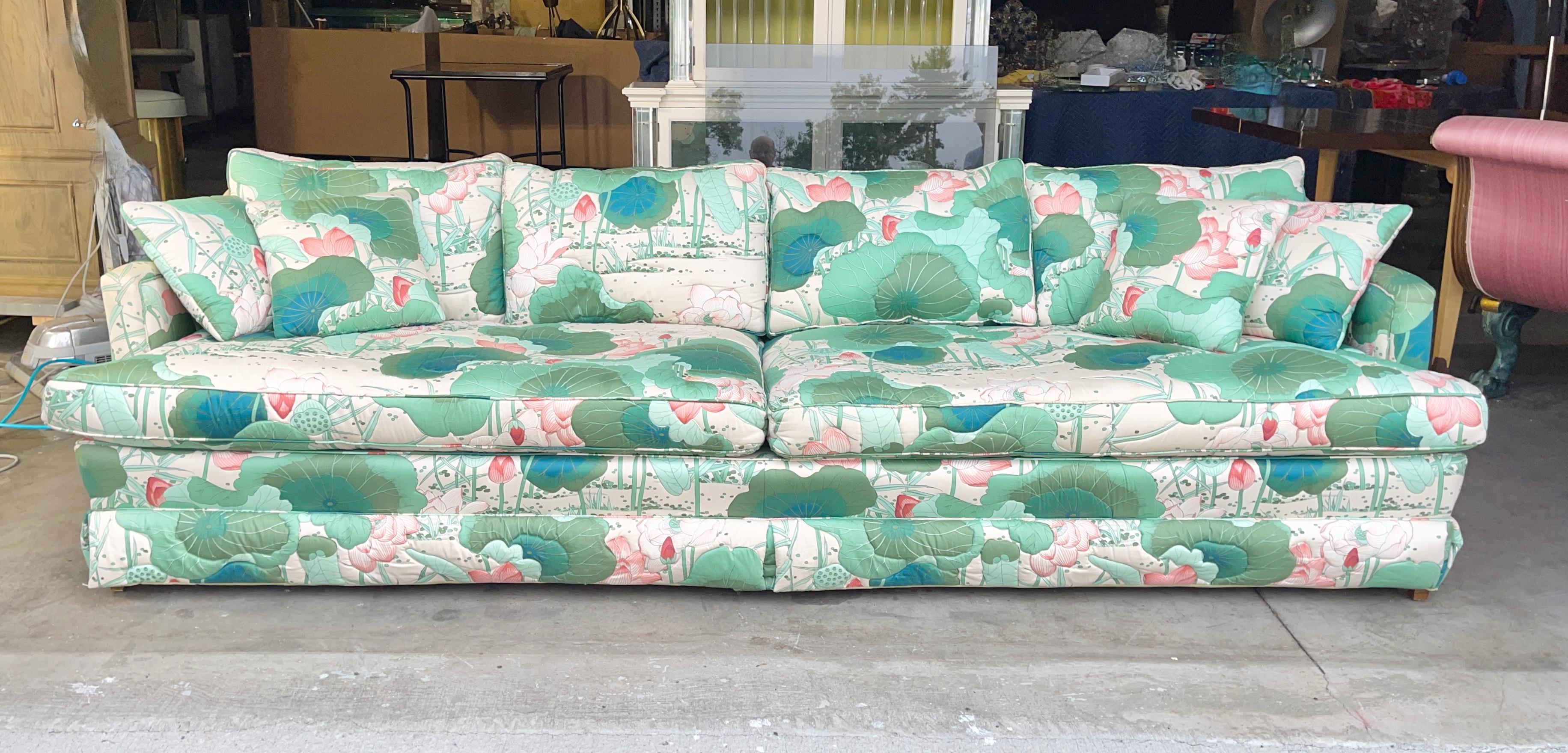 Vintage Quilted Lilly Pad Sofa For Sale at 1stDibs