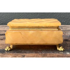 Vintage Quilted Onyx Box