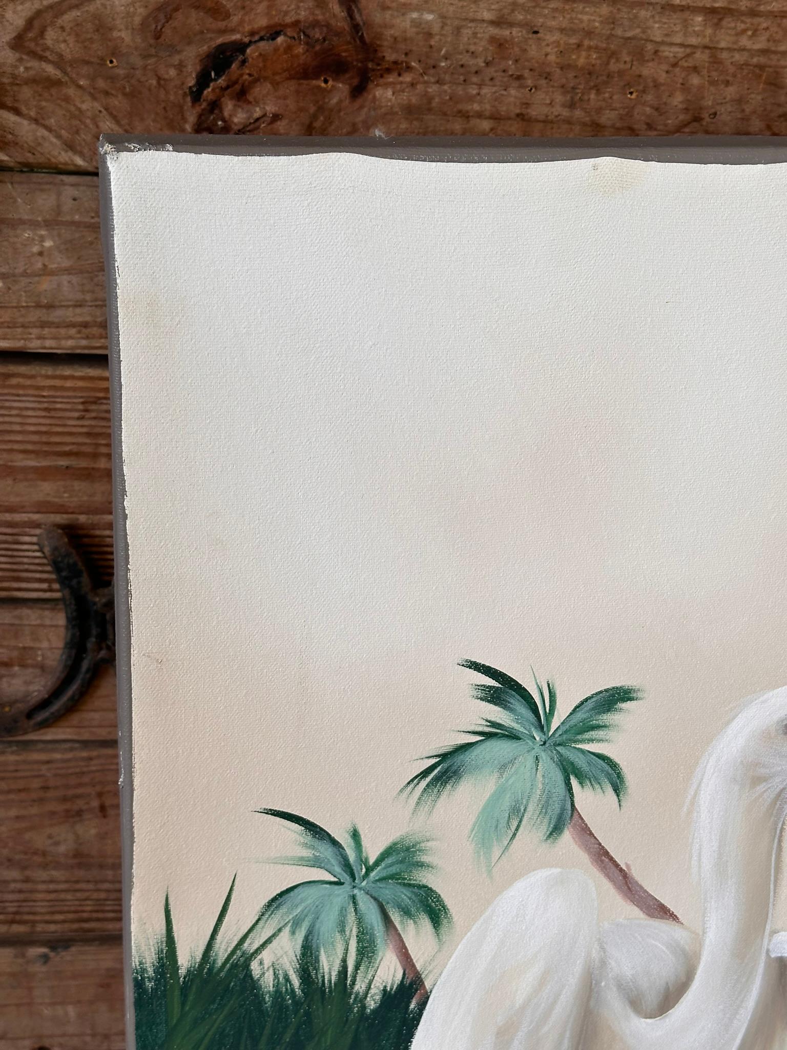 Quintessential Old Florida Coastal, Ölgemälde auf Leinwand von Walcutt, Vintage (Regency) im Angebot