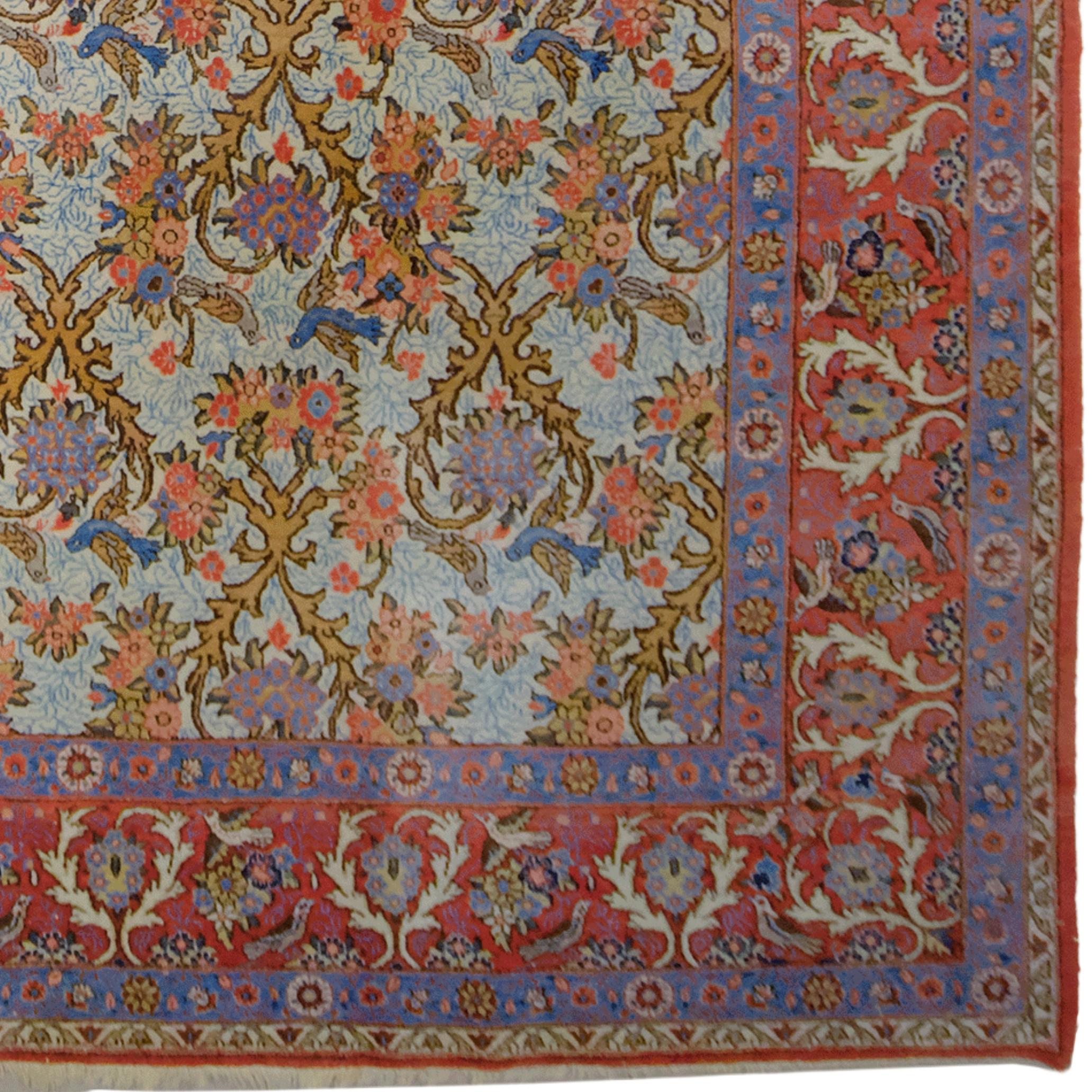Tappeto vintage Qum In condizioni buone in vendita a Sultanahmet, 34