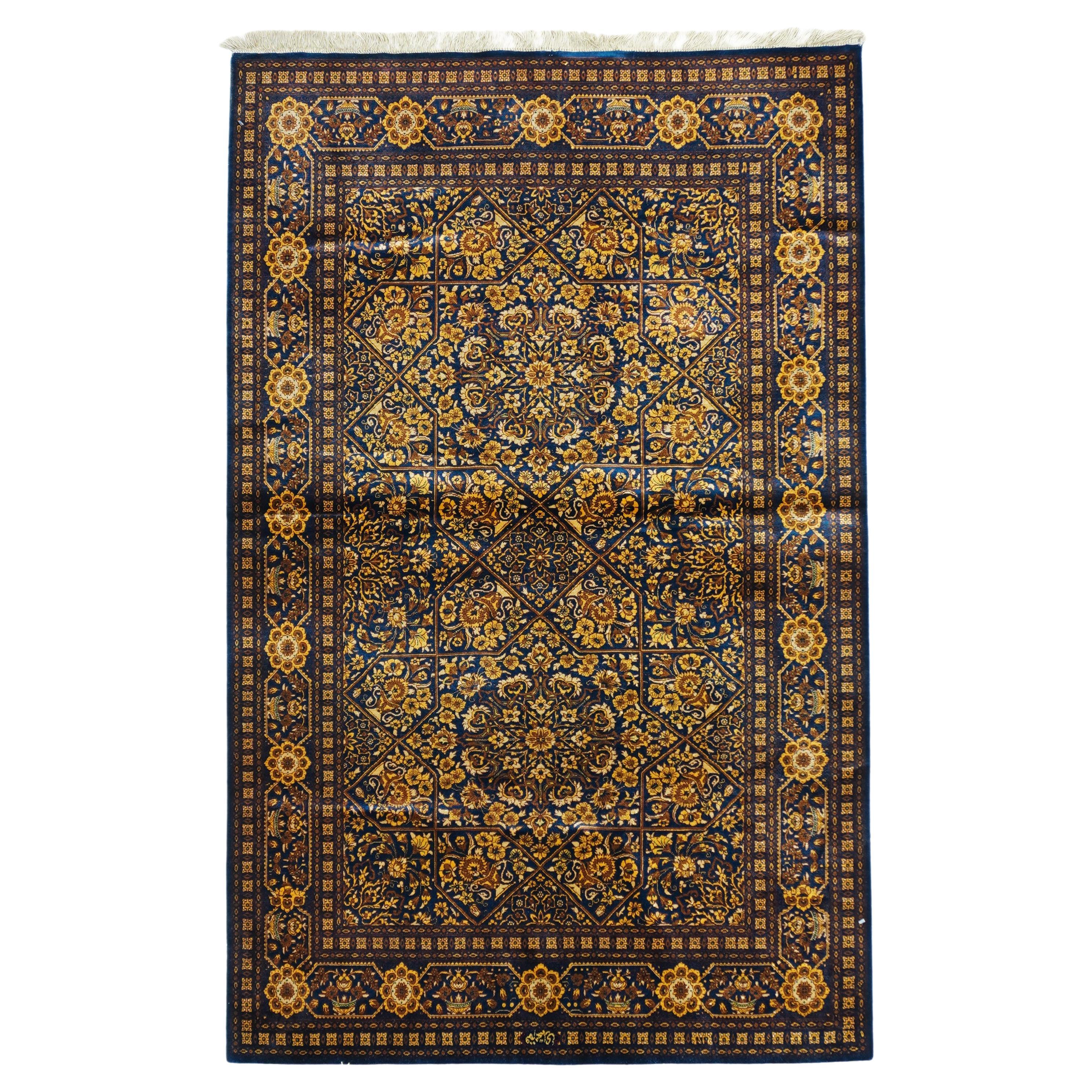 Extremely Fine Persian Silk Qum Rug 3'2'' x 5'2'' For Sale