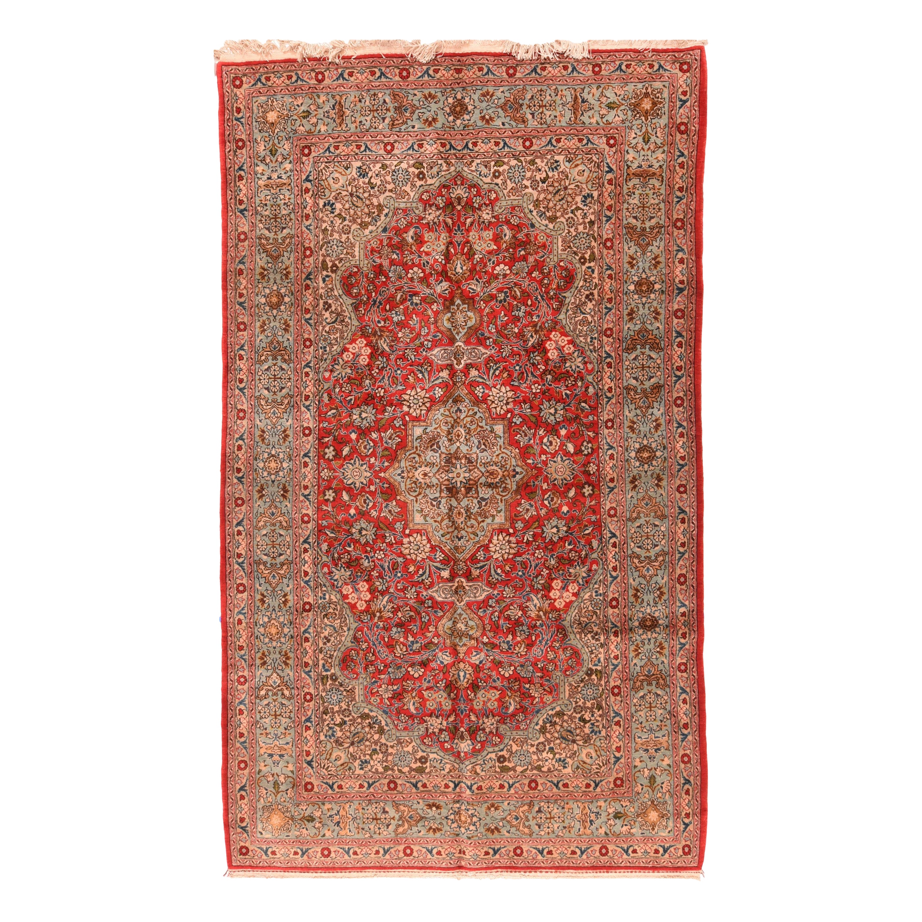 Qum-Teppich 5'3'' x 9'6'' im Vintage-Stil im Angebot