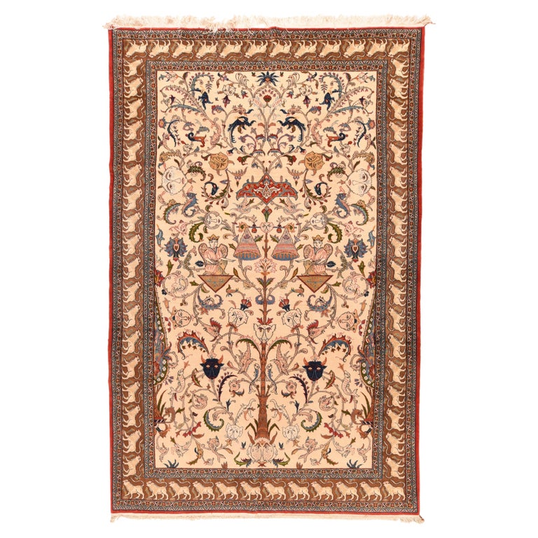 Vintage Qum Rug For Sale at 1stDibs