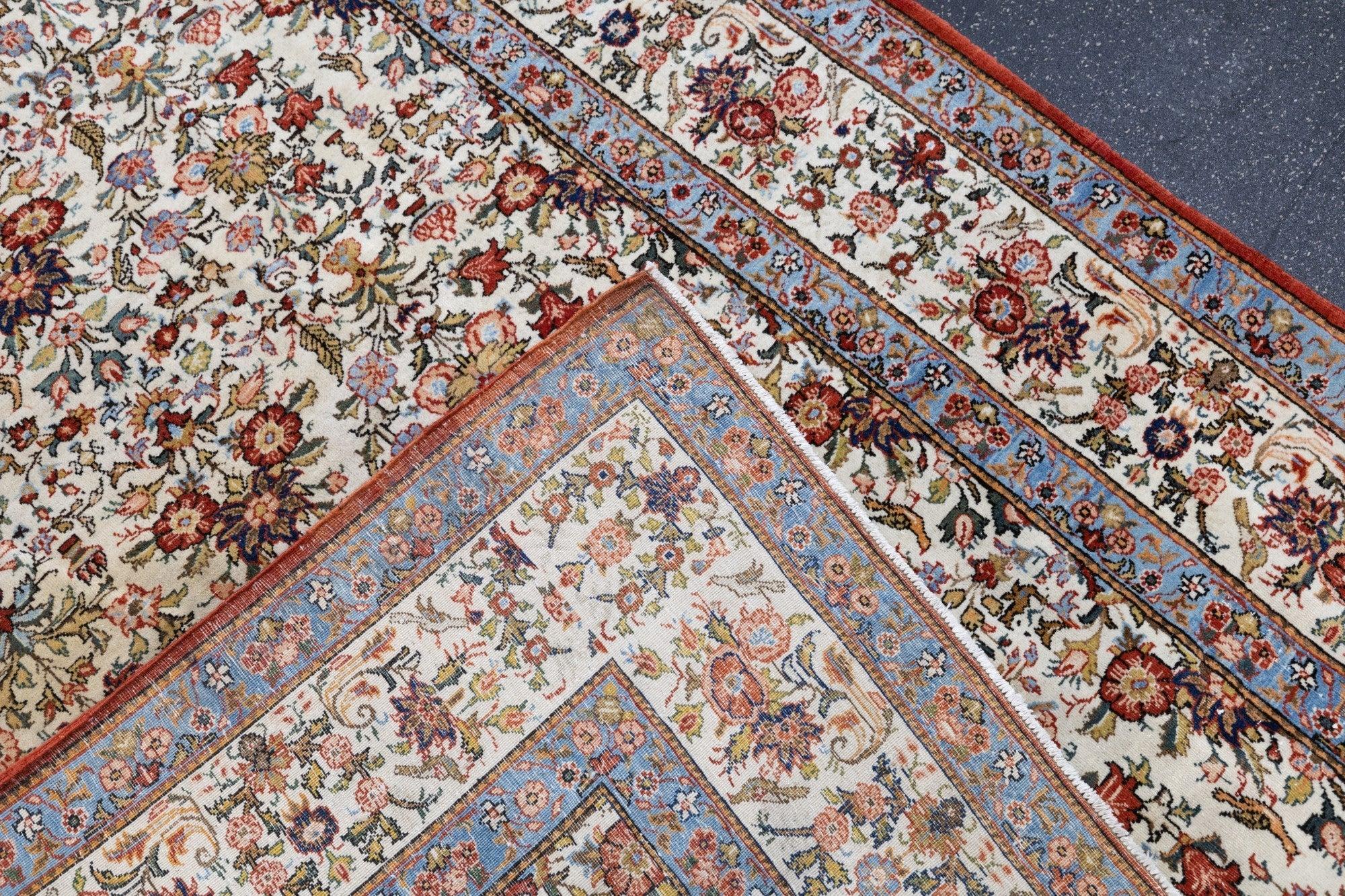 Vintage Qum Rug 7'2'' x 10'5'' For Sale 2