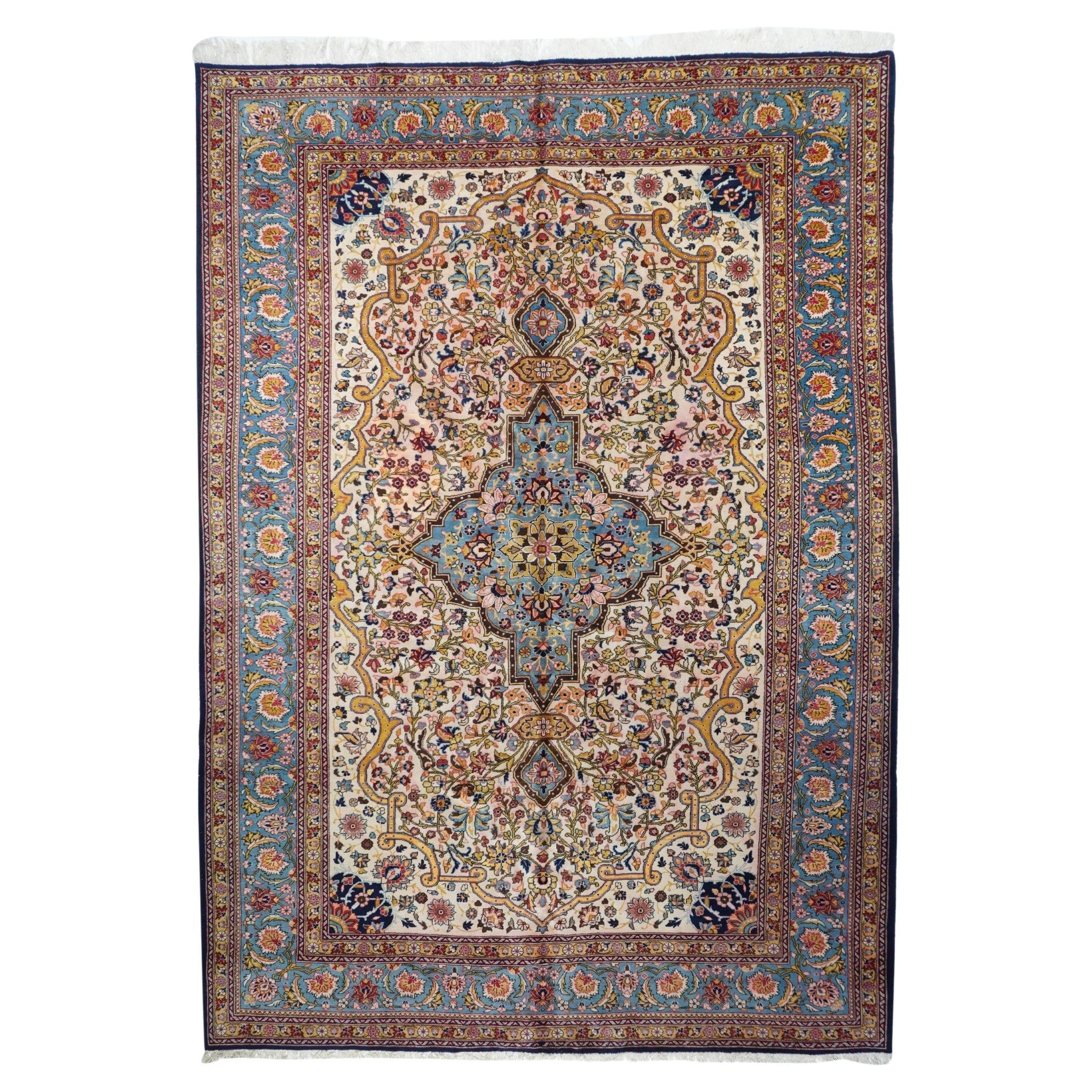 Fine Persian Qum Wool Rug 8'1'' x 11'4'' For Sale