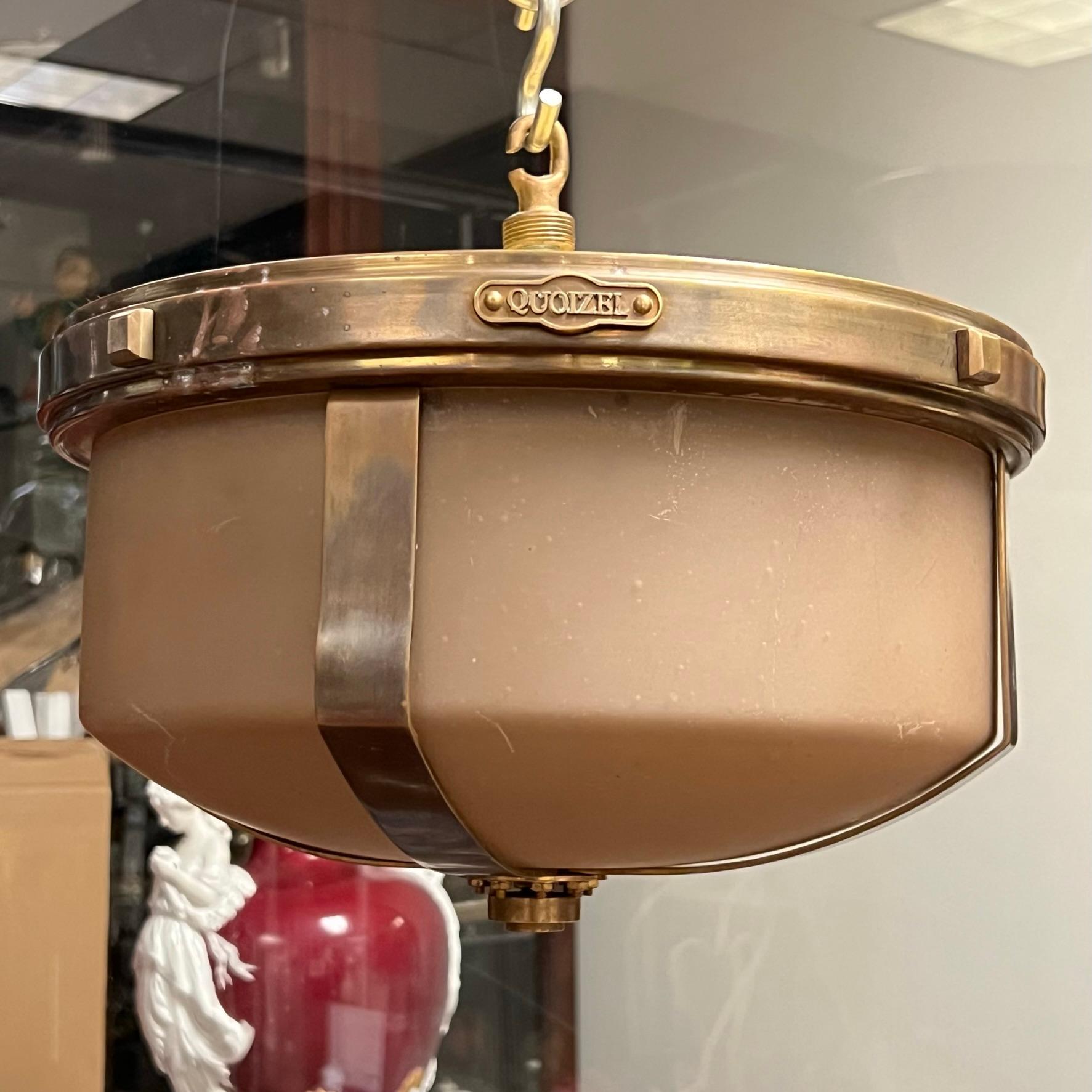 Lustre Quoizel vintage de style Art Déco en vente 9