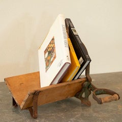 Vintage Raadvad Danish Bread Cutter with Distressed Green Paint