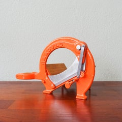 Vintage Raadvad Denmark Orange Bread Cutter, model 294, by Ove Larsen, 1970's