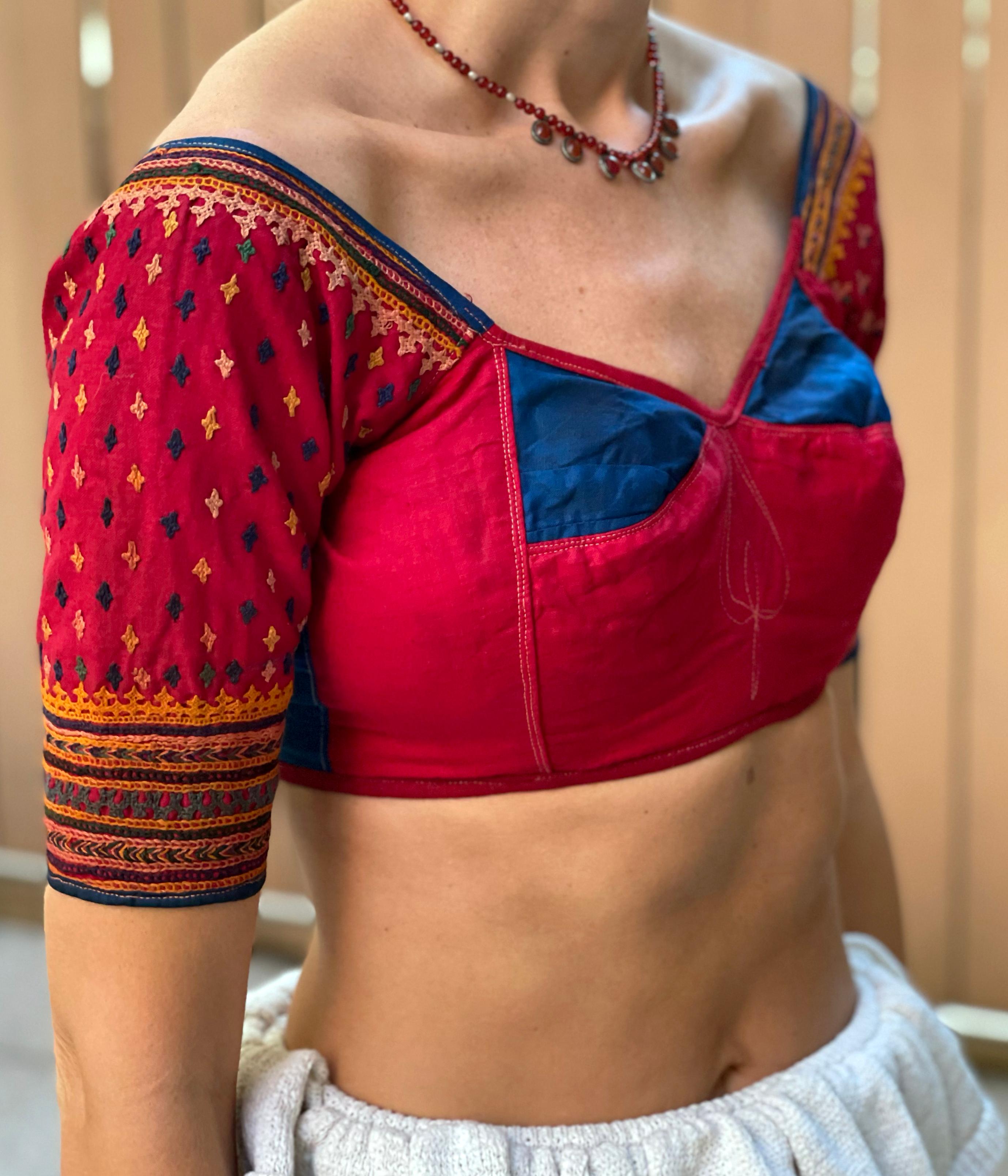 Vintage Rabari Besticktes Choli-Top, Vintage im Angebot 5