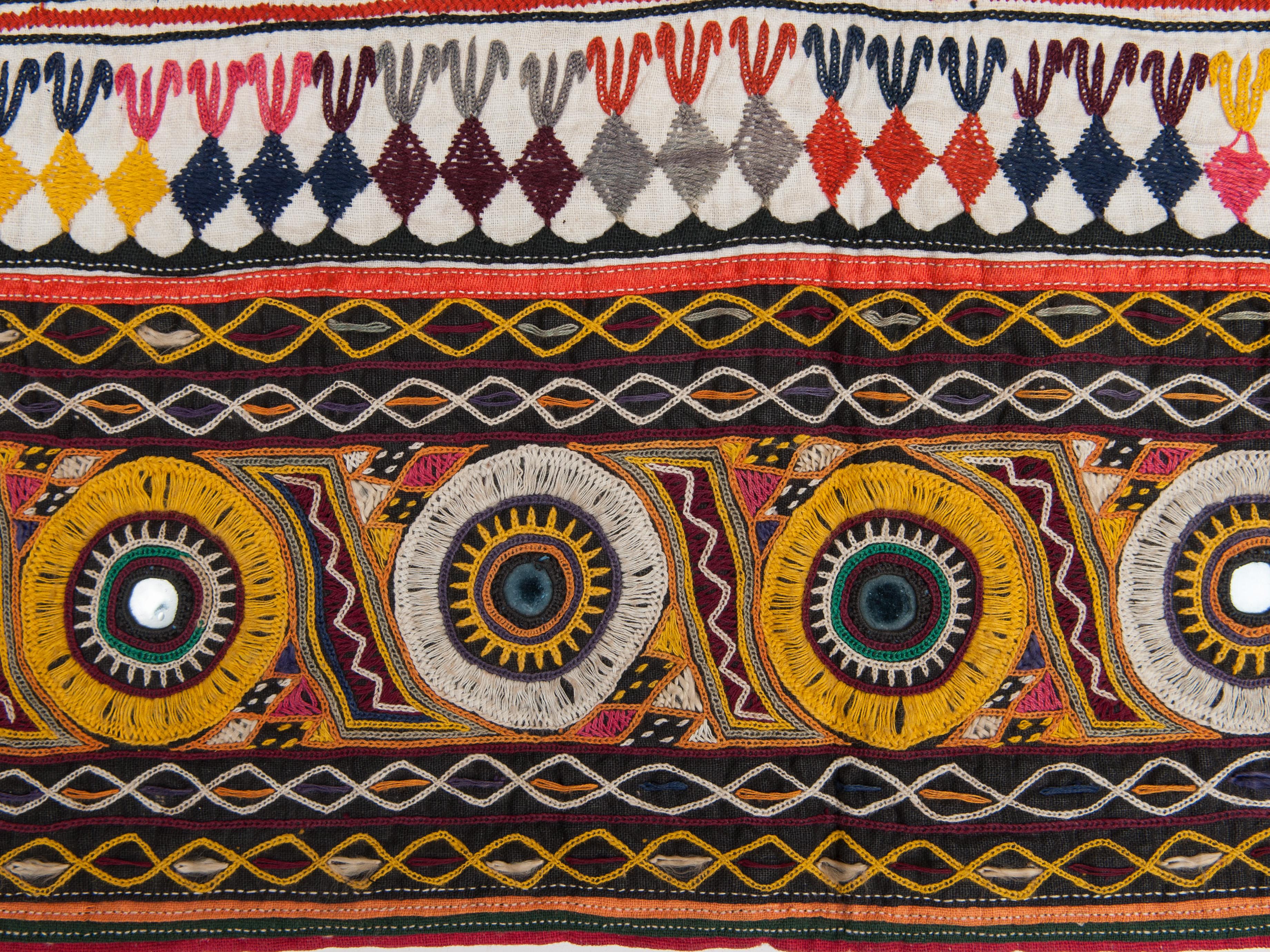 Vintage Rabari Embroidered Quilt Cover, Gujarat, India, Mid-20th Century 5