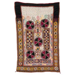Vintage Rabari Embroidered Quilt Cover, Gujarat, India, Mid-20th Century