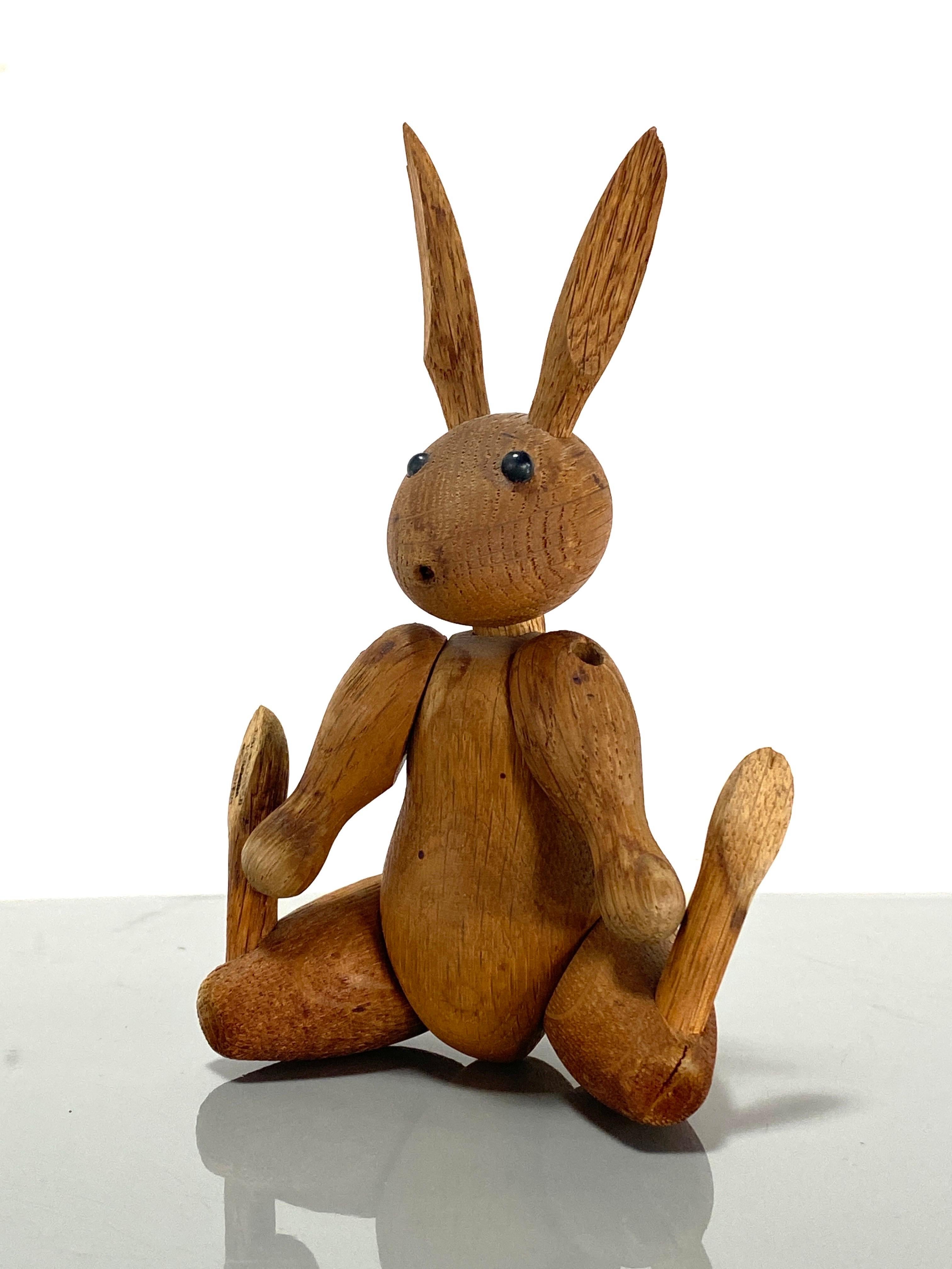 Mid-Century Modern Vintage Rabbit Figurine by Kay Bojesen, It Was Designed in 1957, This is an Exam
