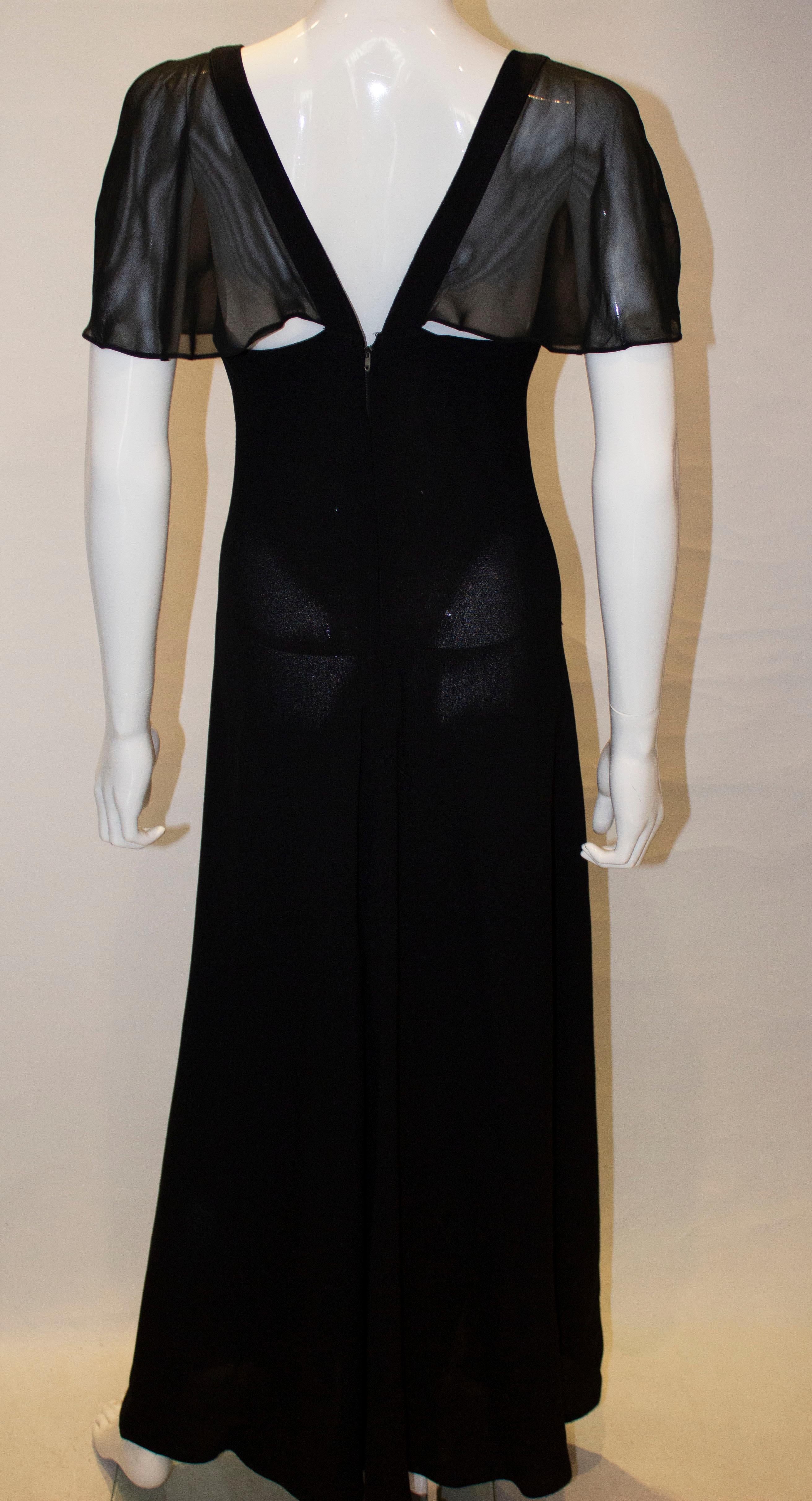 Vintage Radley Black Moss Crepe Evening Dress 3