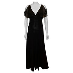 Vintage Radley Black Moss Crepe Evening Dress