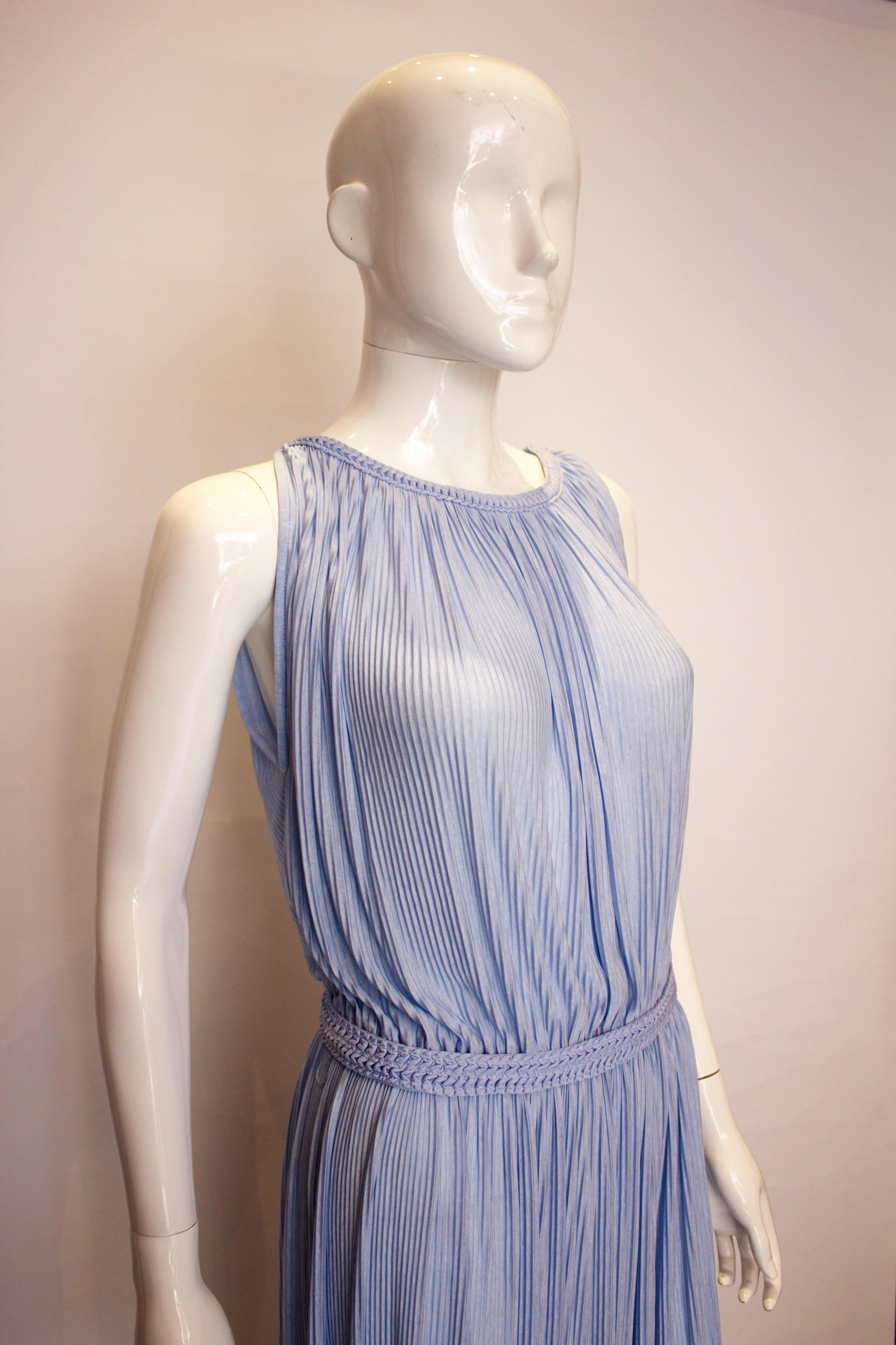 Vintage Radley Ice Blue Cocktail Dress In Good Condition In London, GB
