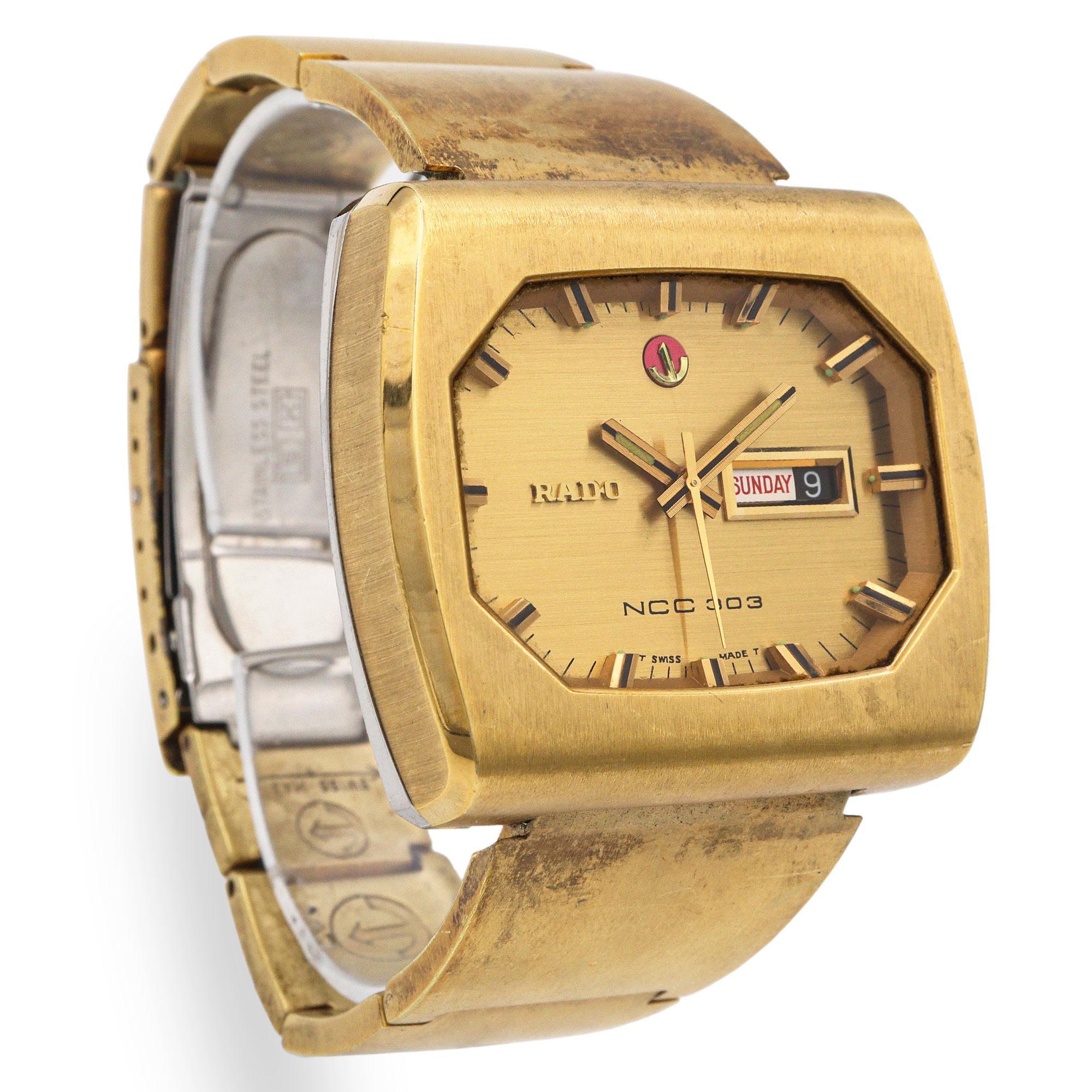 Reloj Automático de Caballero Vintage Rado NCC 303 Day Date Ref. 11949 en Bueno estado para la venta en New York, NY