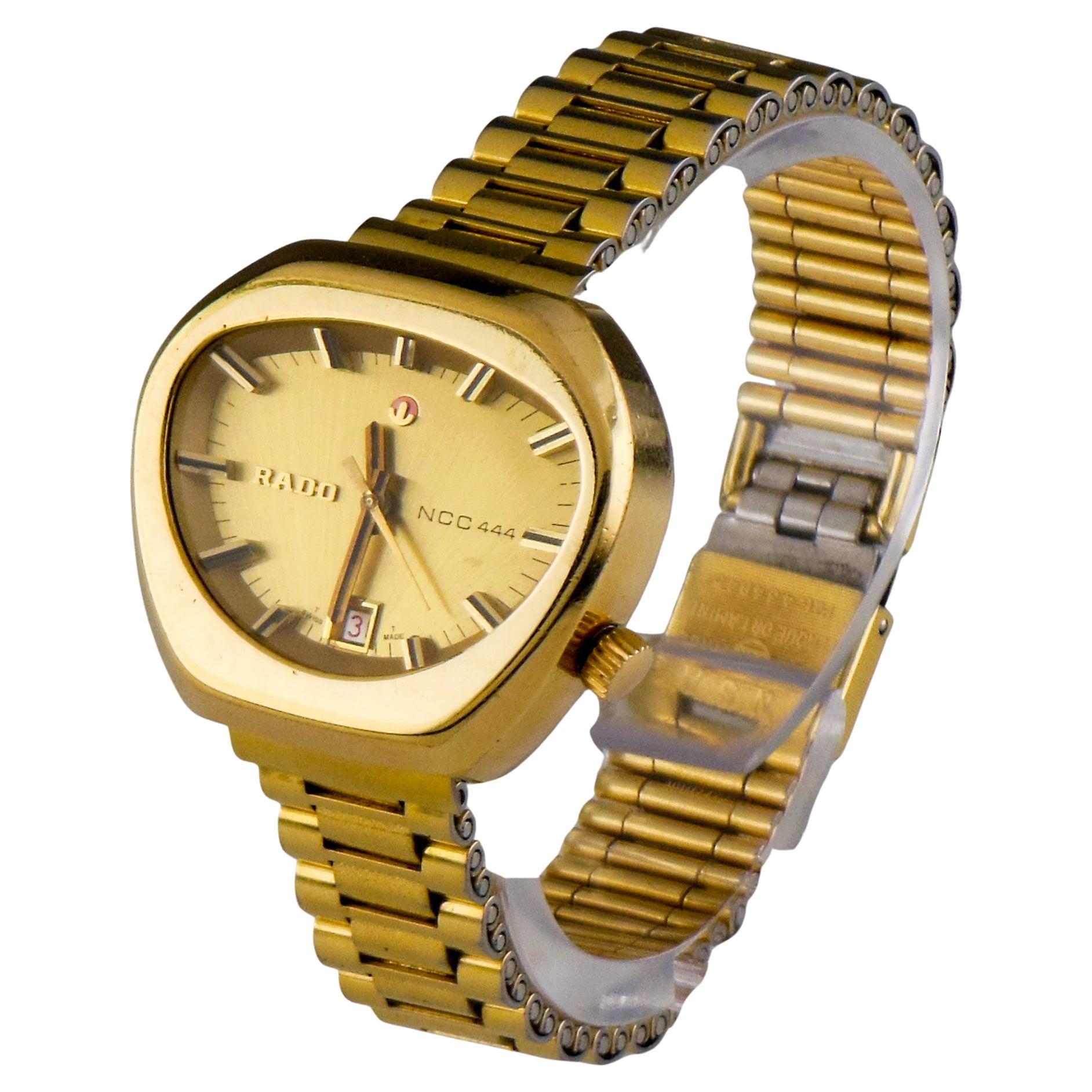 Reloj de pulsera automático de mujer vintage Rado NCC 444 chapado en oro (558.3018.2)