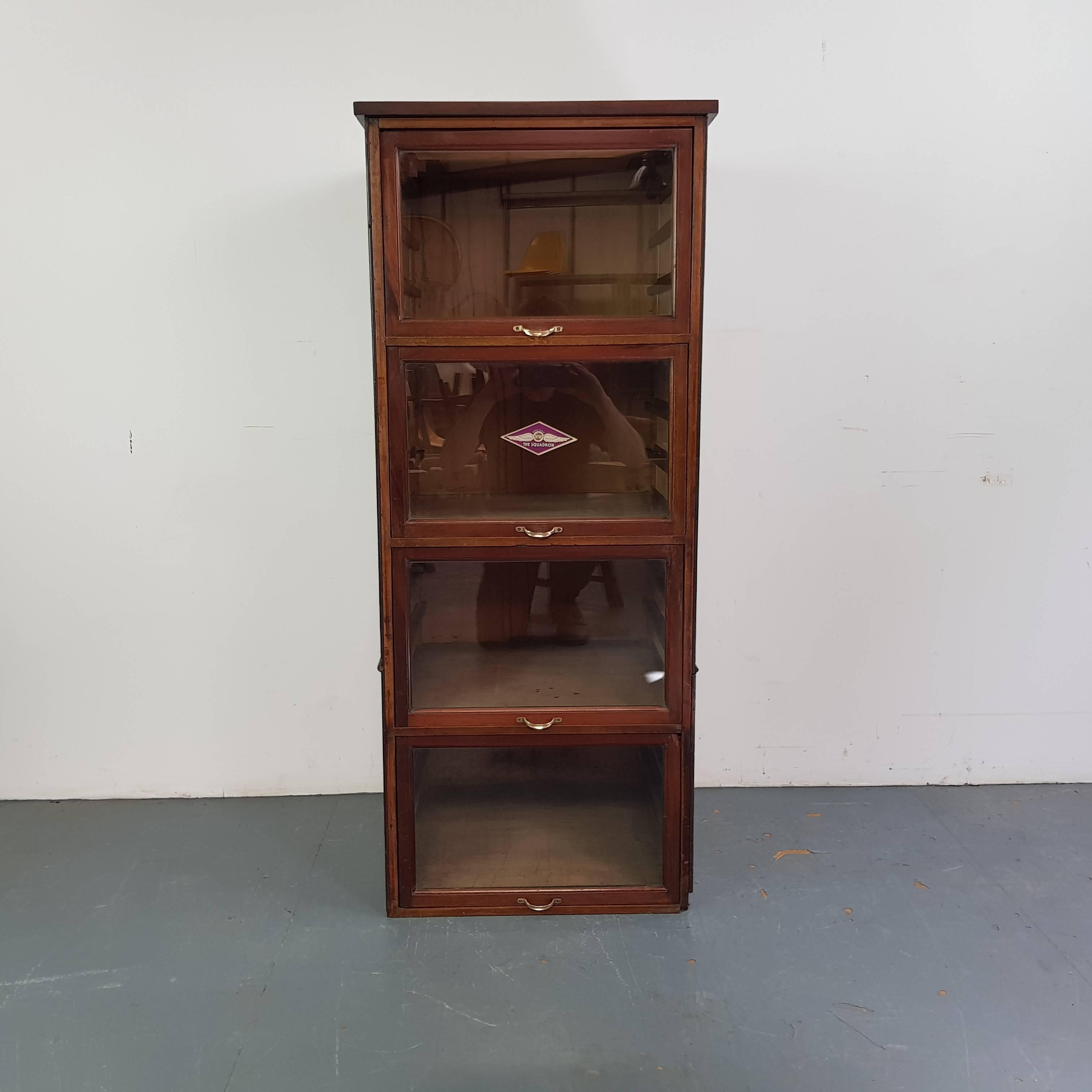 Wonderful haberdashery unit with the RAF badge on it. Four sections with up and over glass doors.

Approximate dimensions:

Width 53cm

Depth 54cm

Height 128cm


Inner compartments
Width 46cm

Depth 50cm

Height 26cm

In good