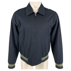 Vintage RAF SIMONS Frühjahr 1995 Größe M Marineblaue Bomberjacke aus Baumwolle