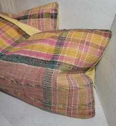 Vintage  Rag Rug Hand Woven Bolster Pillows