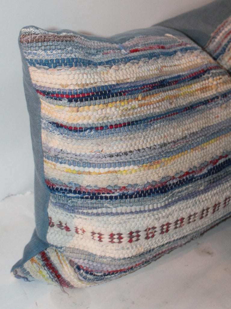 Vintage Rag Rug Pillows, Collection of Three For Sale at 1stDibs