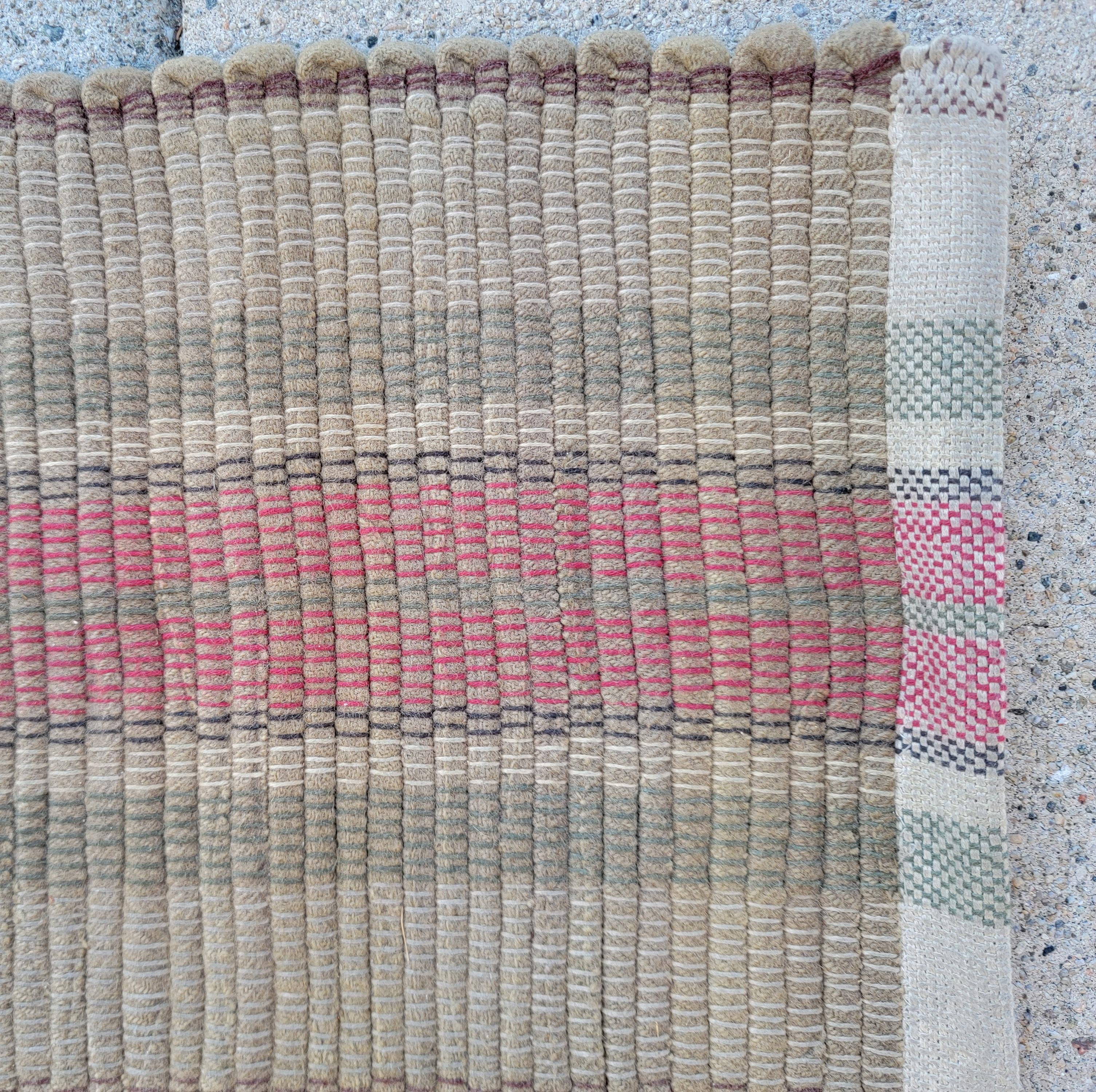 Vintage Rag Rug -Room Size  In Good Condition For Sale In Los Angeles, CA