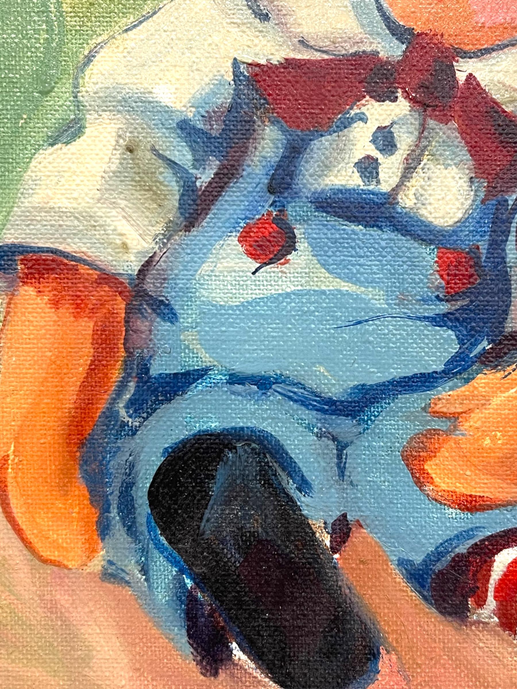 Ritratto di bambola in stile Raggedy Ann su tela Grumbacher d'epoca in vendita 1