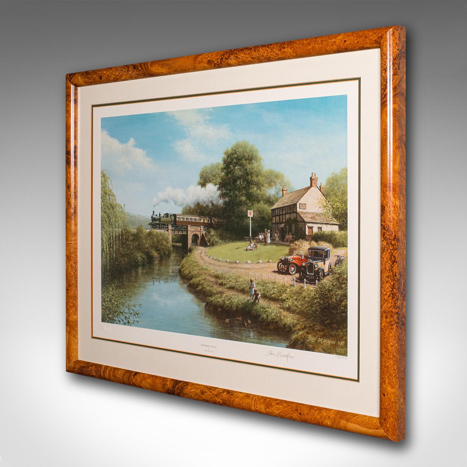 Vintage-Vintage-Eisenbahndruck, englisch, gerahmt, Steam Train Interest, Railwayana, Kunst (Sonstiges) im Angebot