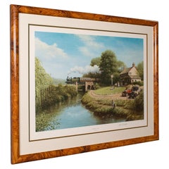 Vintage Railway Print, English, Framed, Steam Train Interest, Railwayana, Art