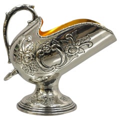Vintage Raimond Sugar Scuttle Bowl Victorian Pedestal Silver Plated and Copper