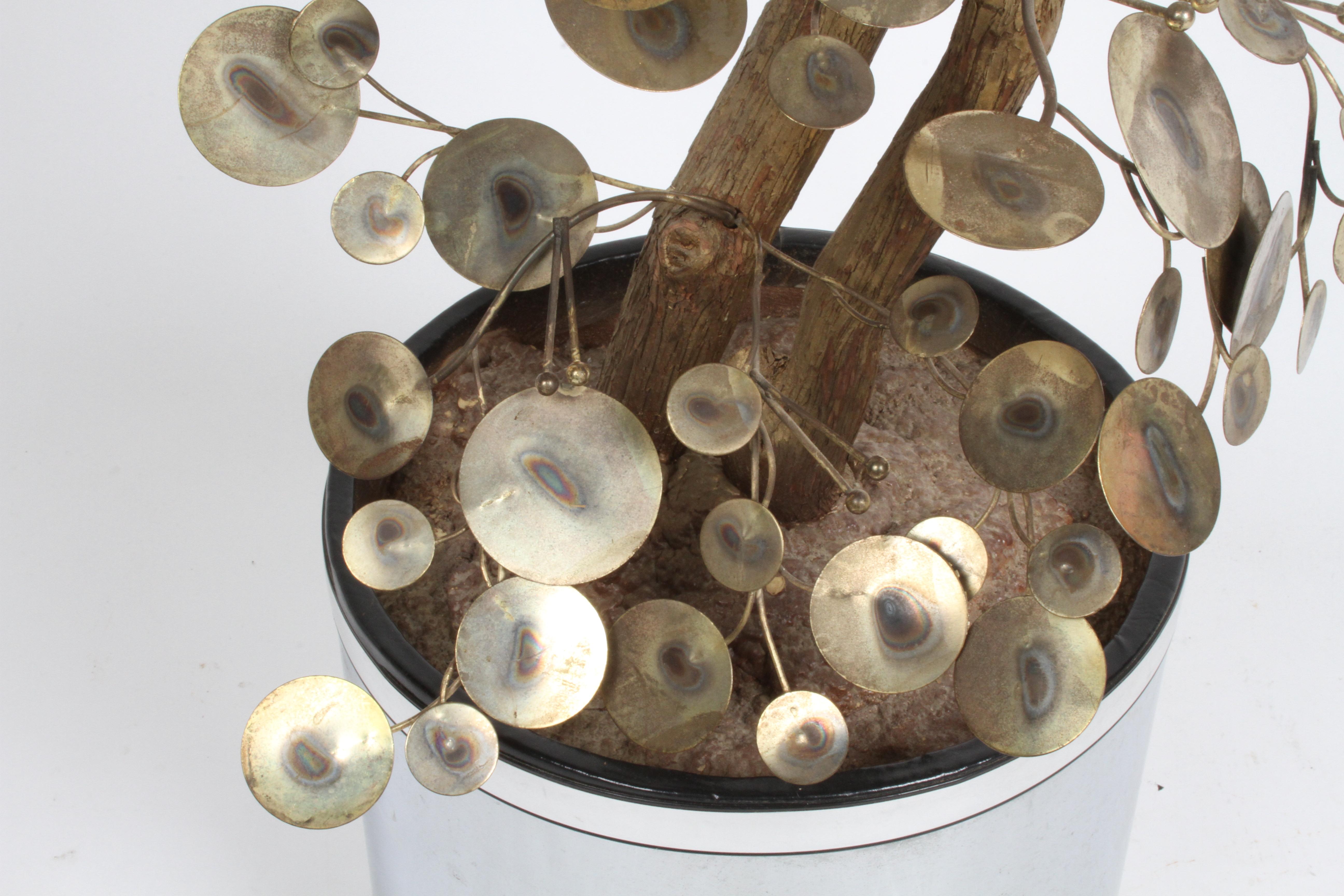 Vintage “Raindrops” Standing Tree Sculpture by Curtis Jeré circa 1970s 4