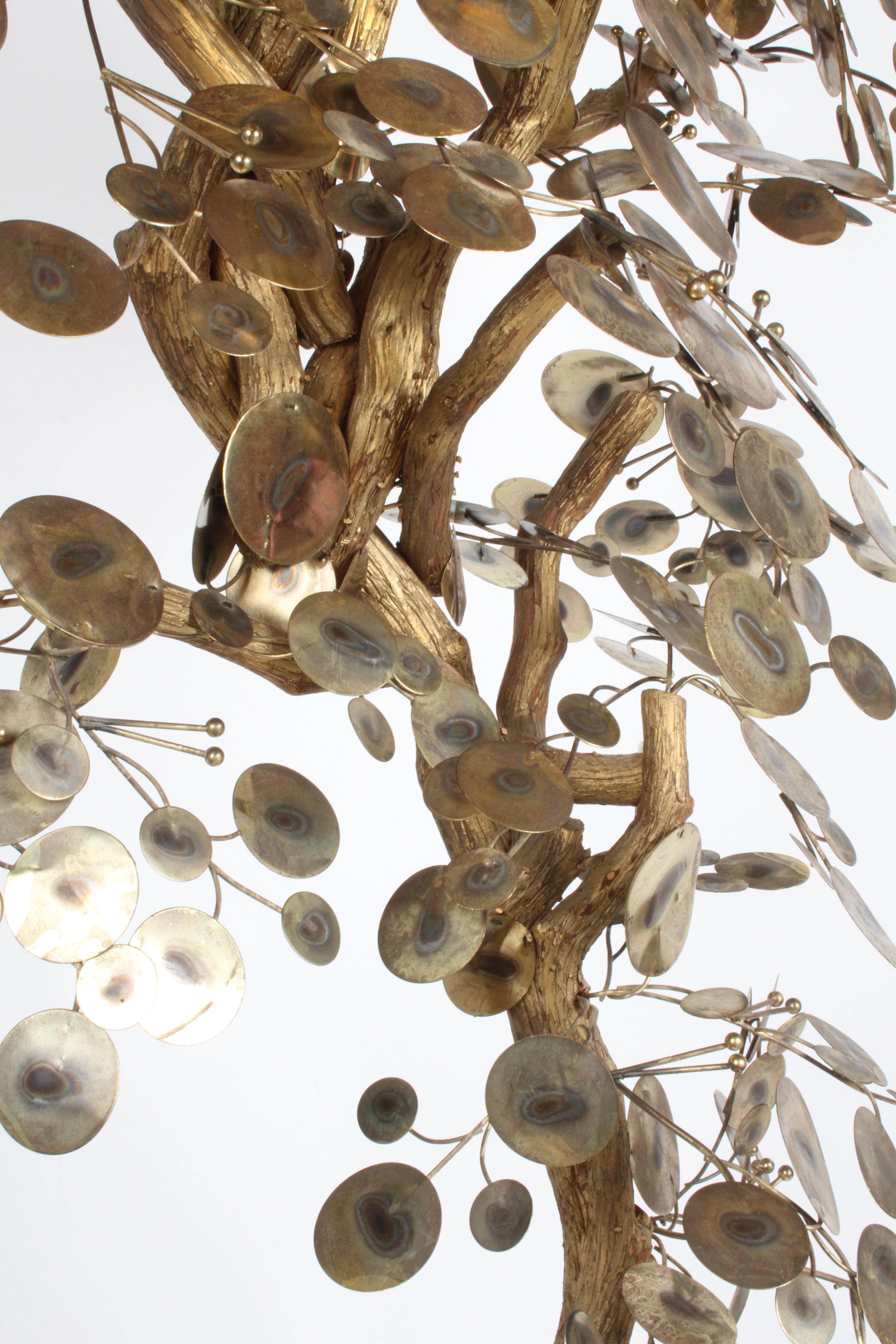 Vintage “Raindrops” Standing Tree Sculpture by Curtis Jeré circa 1970s 8