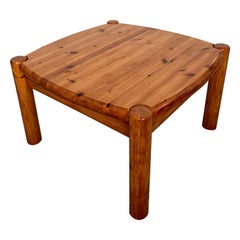 Vintage Rainer Daumiller Attributed Pine Coffee Table, Denmark, 1970s