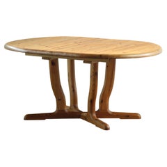 Vintage Rainer Daumiller Style Solid Pinewood Dining Table, 1980's Dyrlund