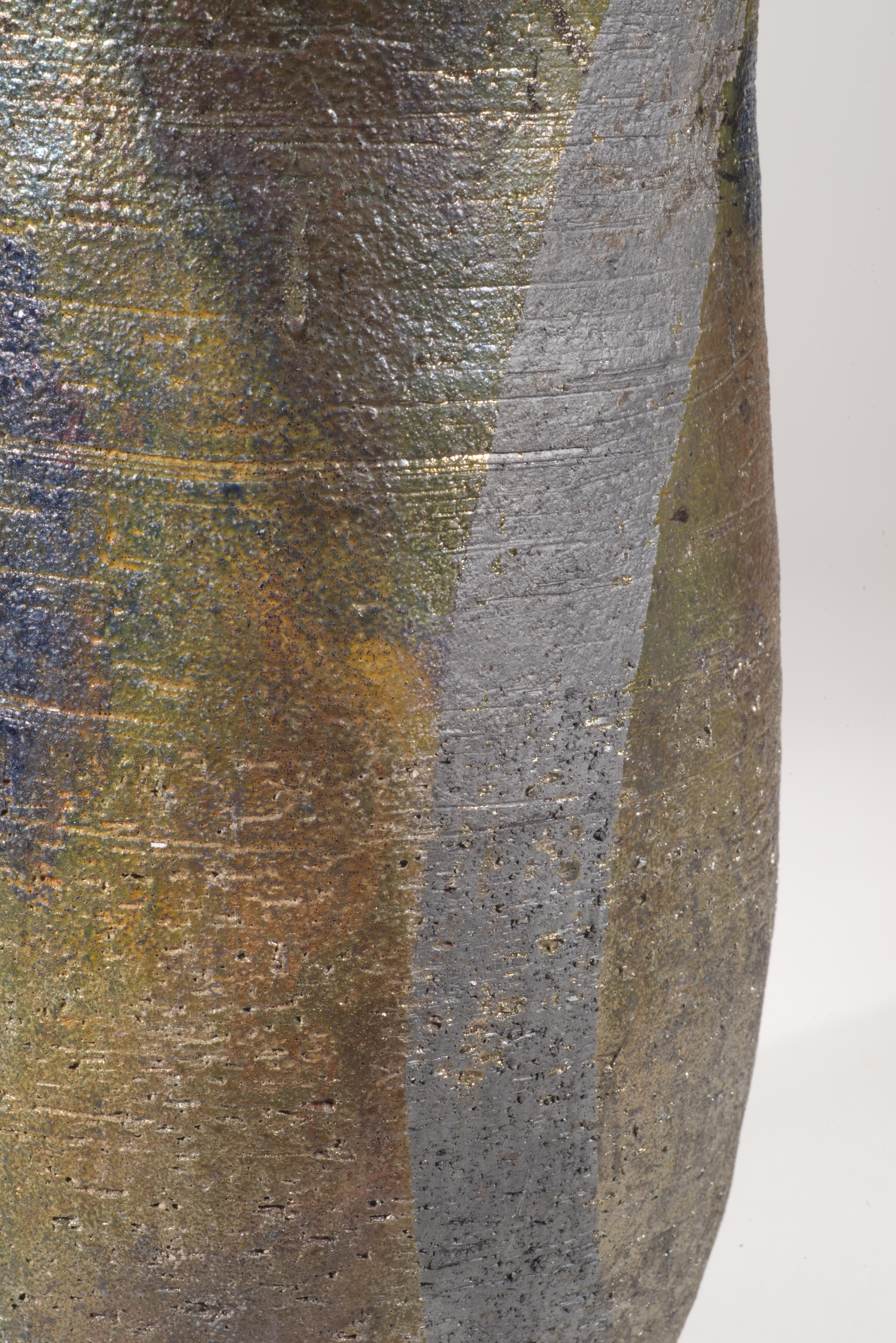 Ceramica Vaso Raku d'epoca, firmato, Studio Pottery Americano in vendita