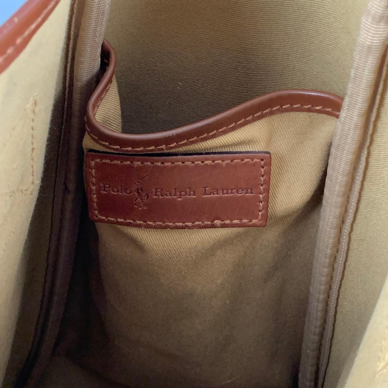 Vintage RALPH LAUREN Beige Brown Plaid Leather Trim Canvas Tote Bag at  1stDibs  vintage ralph lauren plaid bag, ralph lauren tote bag canvas,  polo ralph lauren bag