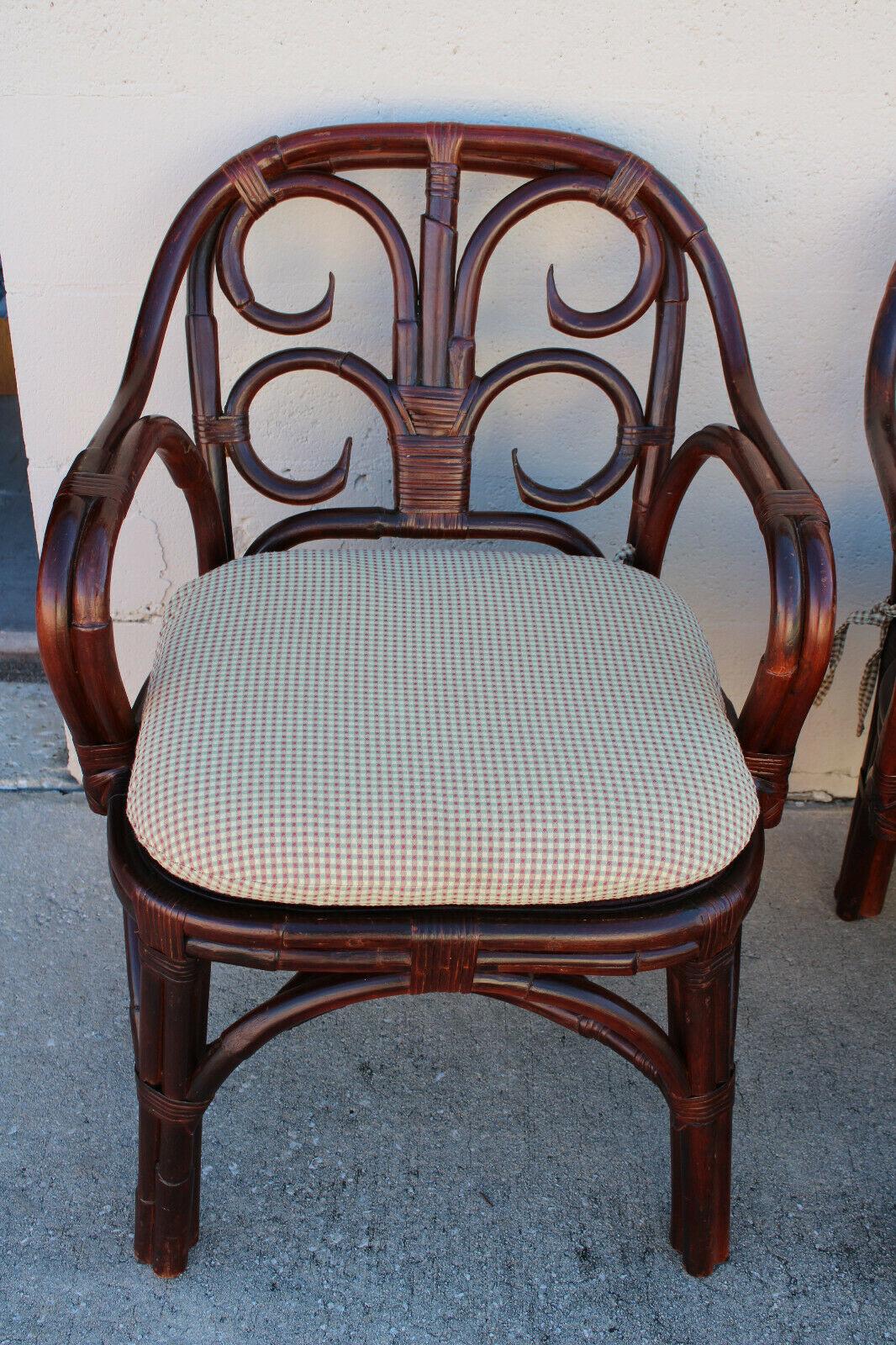Set of 6 Ralph Lauren Collection Rattan Dining Chairs 3