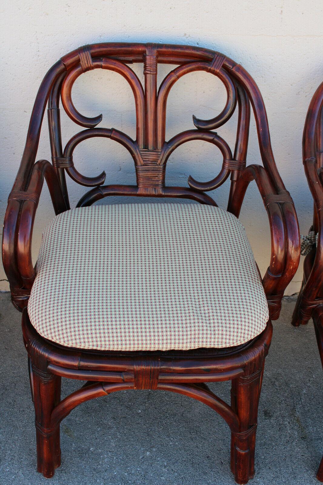 Set of 6 Ralph Lauren Collection Rattan Dining Chairs 1
