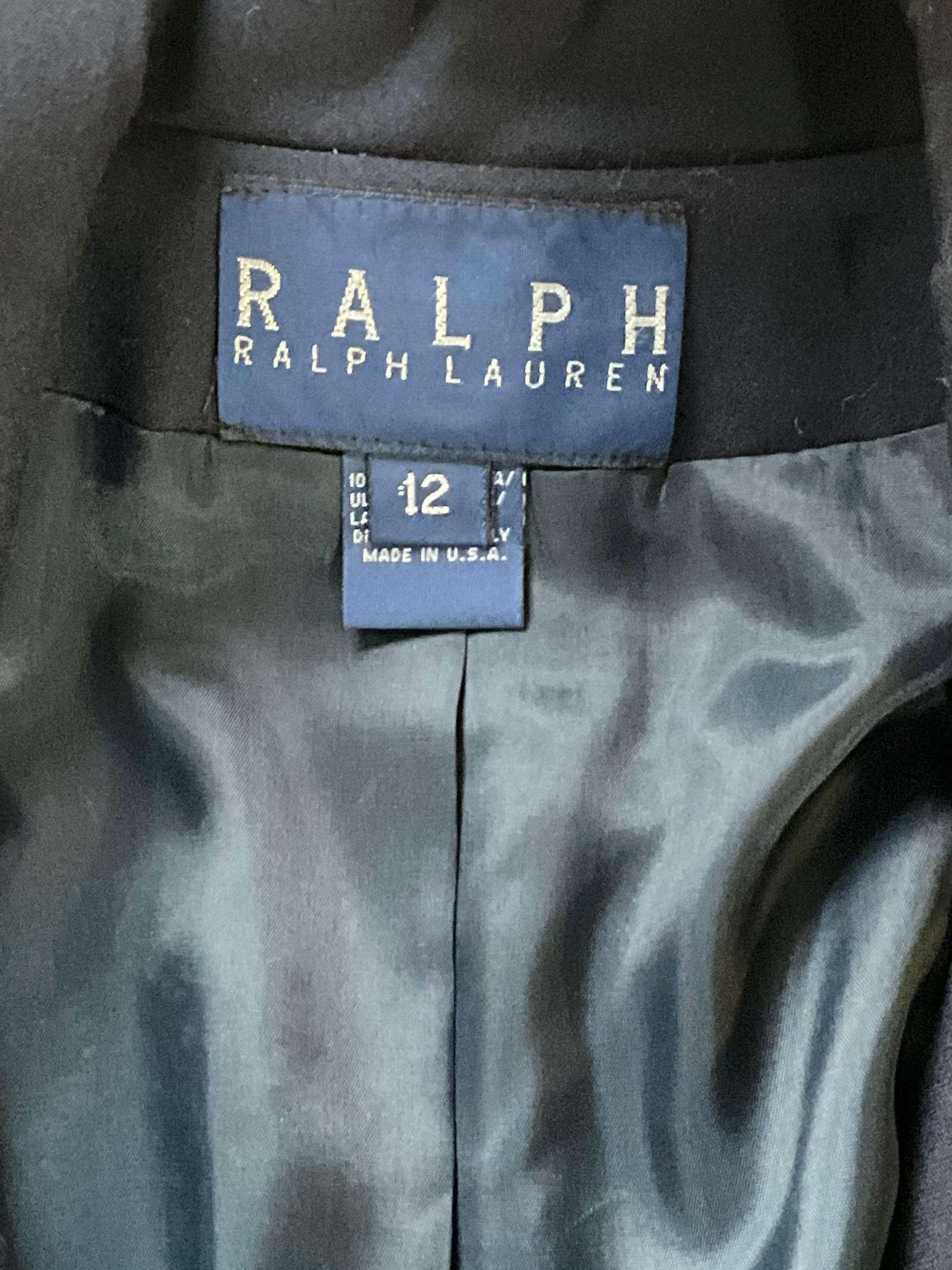 Women's or Men's Vintage Ralph Lauren Navy Blazer For Sale