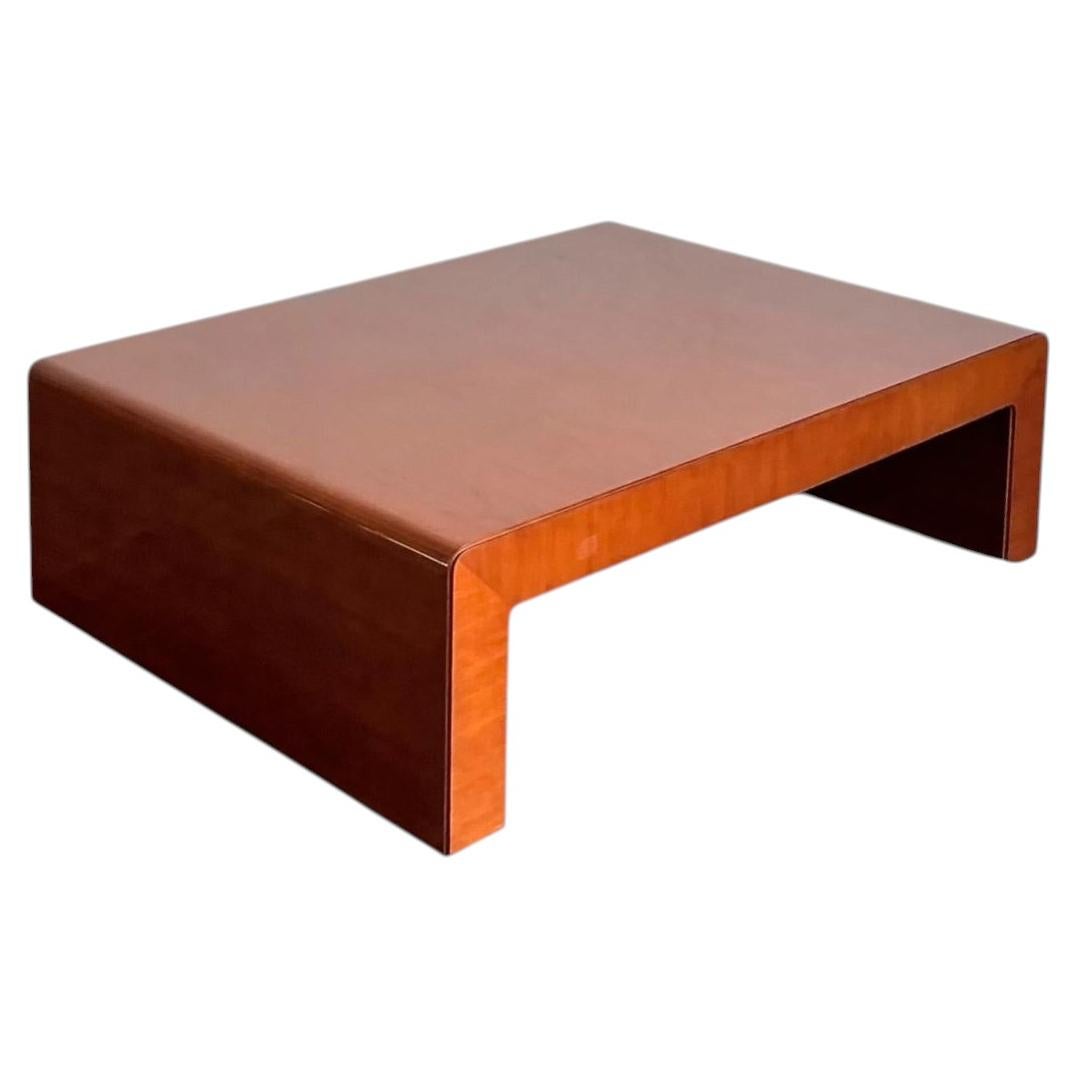 Vintage Ralph Lauren “Dalton” Waterfall Wood Coffee Table For Sale