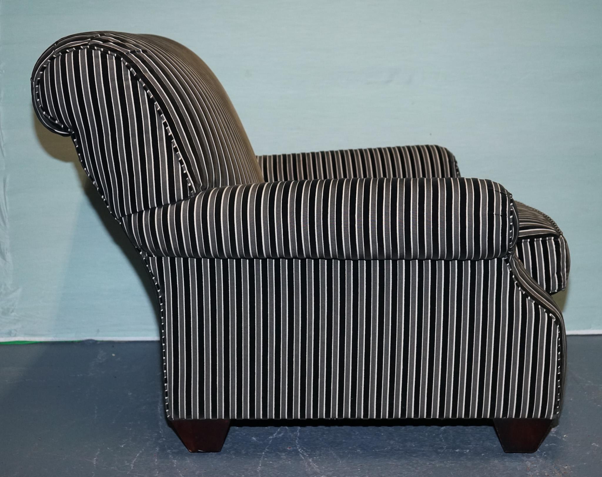 CATENA VINTAGE RALPH LAUREN FOR HENREDON A STRISCE IN FELPA in vendita 3