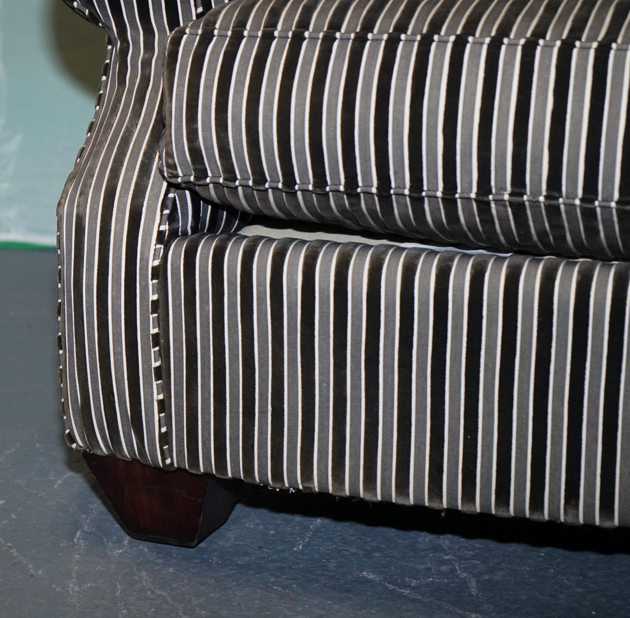 Fatto a mano CATENA VINTAGE RALPH LAUREN FOR HENREDON A STRISCE IN FELPA in vendita