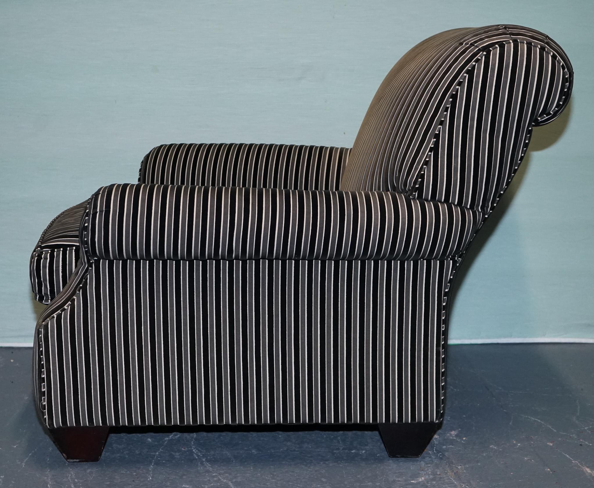CATENA VINTAGE RALPH LAUREN FOR HENREDON A STRISCE IN FELPA in vendita 2