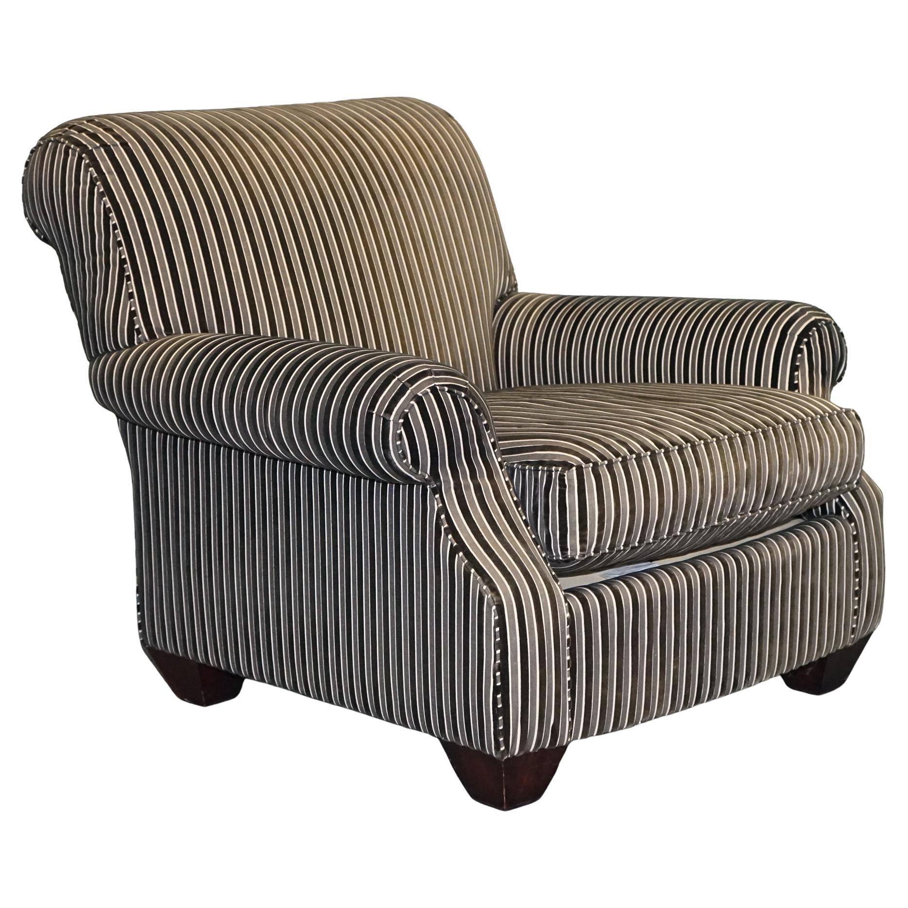 CATENA VINTAGE RALPH LAUREN FOR HENREDON A STRISCE IN FELPA in vendita
