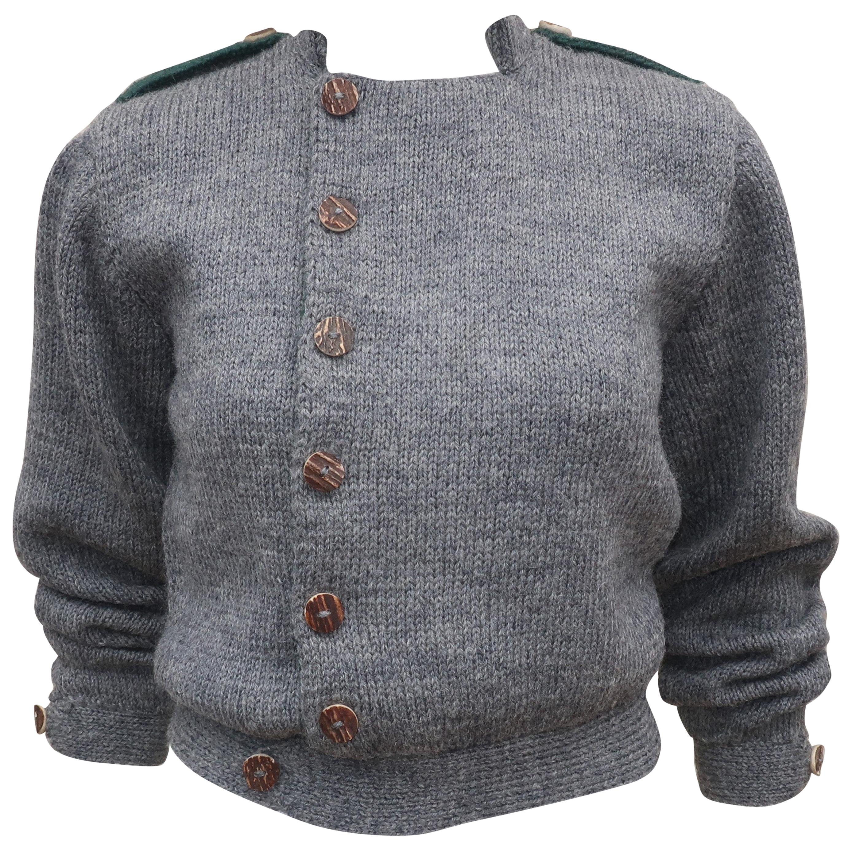 Vintage Ralph Lauren Hand Knitted Gray Wool Sweater Jacket at 1stDibs | vintage  ralph lauren sweater, ralph lauren sweater sale, vintage wool sweater